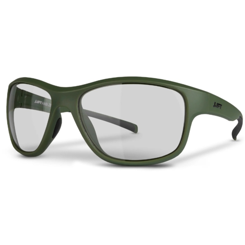 LIFT Safety EDE-21ODC Delamo Safety Glasses – Olive Drab Frame – Clear Lens