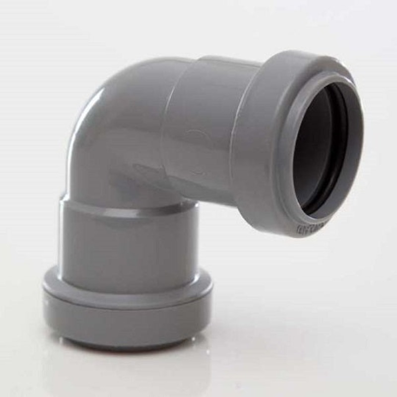 WASTE SW 32mm 90 Deg Knuckle Bend GREY Default Title