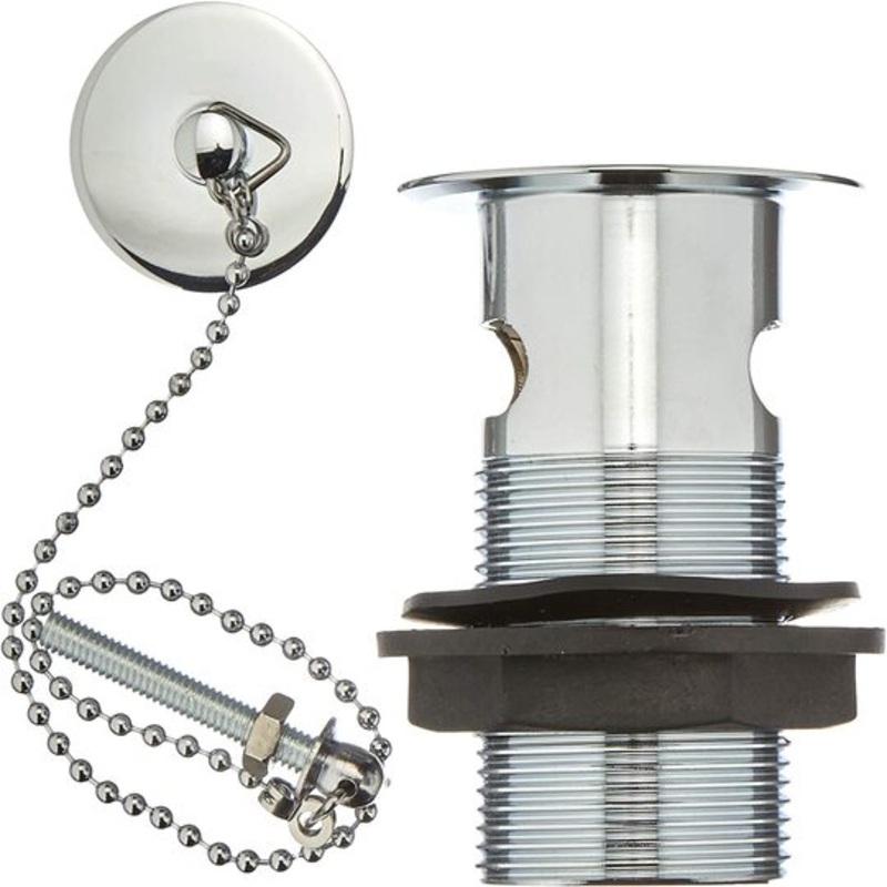 1 1/4″ Slotted Basin Waste Chrome Plug & Chain Default Title