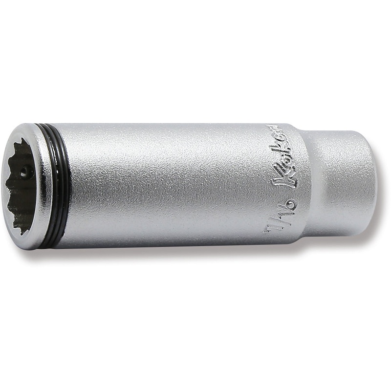 1/4″ Sq. Drive 12-Point SAE Deep Nut Grip Socket in 9/16