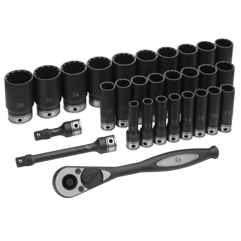 1/2″ Dr. 29pc Metric Deep Duo-Socket Set – 12 Point GRE82229MD