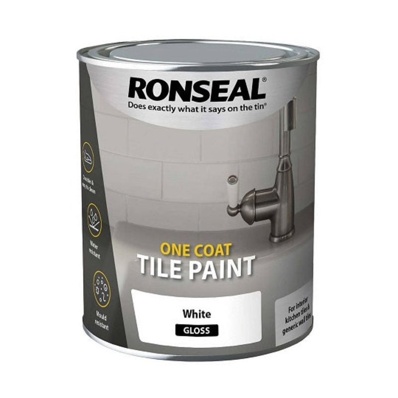 TILE PAINT WHITE GLOSS 750ML W/B Default Title