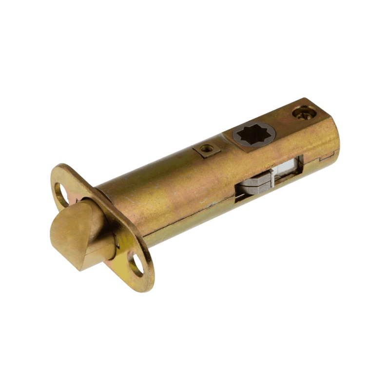 Privacy Latch with Brass Tongue in Polished Brass
