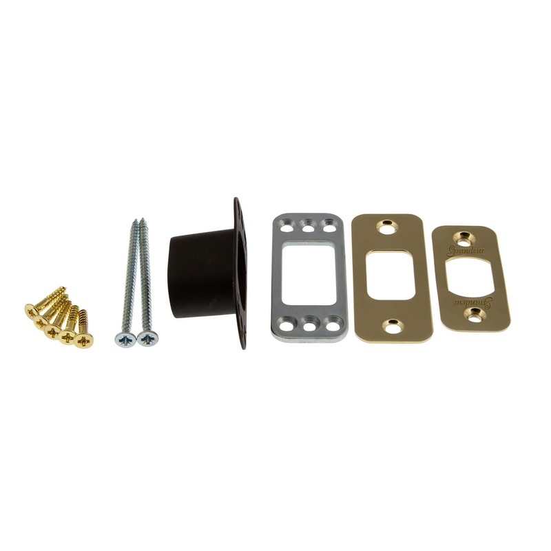 Round Deadbolt Latch Kit in Lifetime Brass