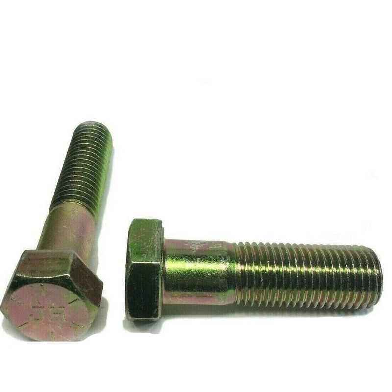3/4″-10 x 8 1/2″ (PT) Hex Bolt Yellow Zinc Plated Grade 8 Cap Screw Coarse Thread QTY 5