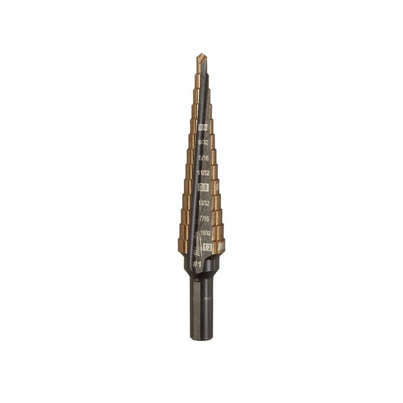 Milwaukee Cobalt Step Drill Bits (#1) 1/8″ – 1/2″