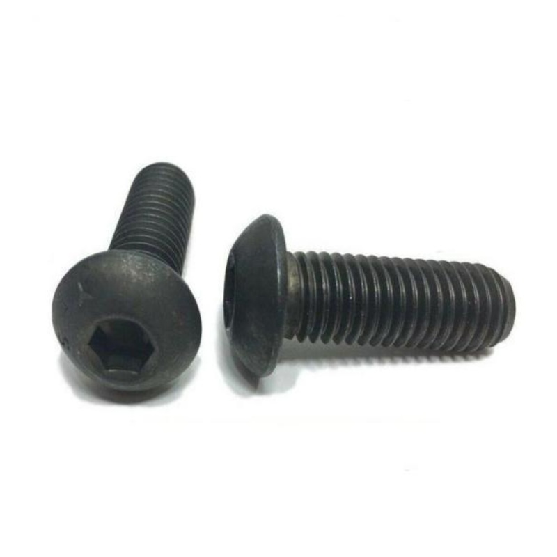 3/8″-16 x 1/2″ Button Head Cap Screw Black Oxide Thread Socket QTY 25