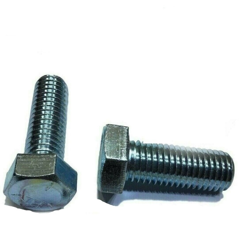7/16-14 x 1″ (FT) Hex Bolt Zinc Plated Grade 5 Cap Screw Coarse Thread QTY 10