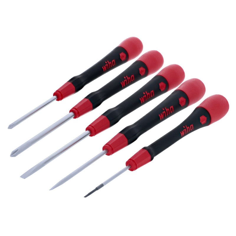 Wiha 26195 5-Piece PicoFinish Slotted & Phillips Screwdriver Set