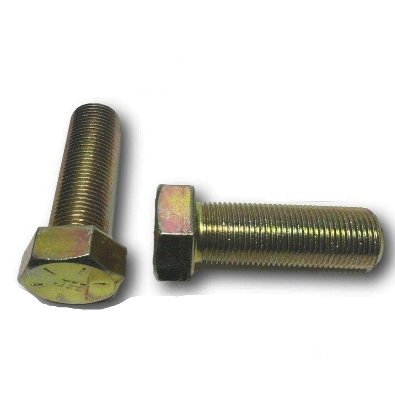 1/2″-20 x 1 1/4″ (FT) Hex Bolt Yellow Zinc Plated Grade 8 Cap Screw Fine Thread QTY 10