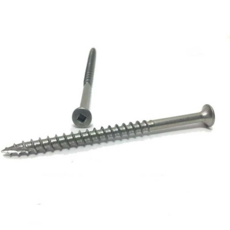 #8 x 2″ Stainless Steel Deck Screws Square Drive Wood Type 17 QTY 25