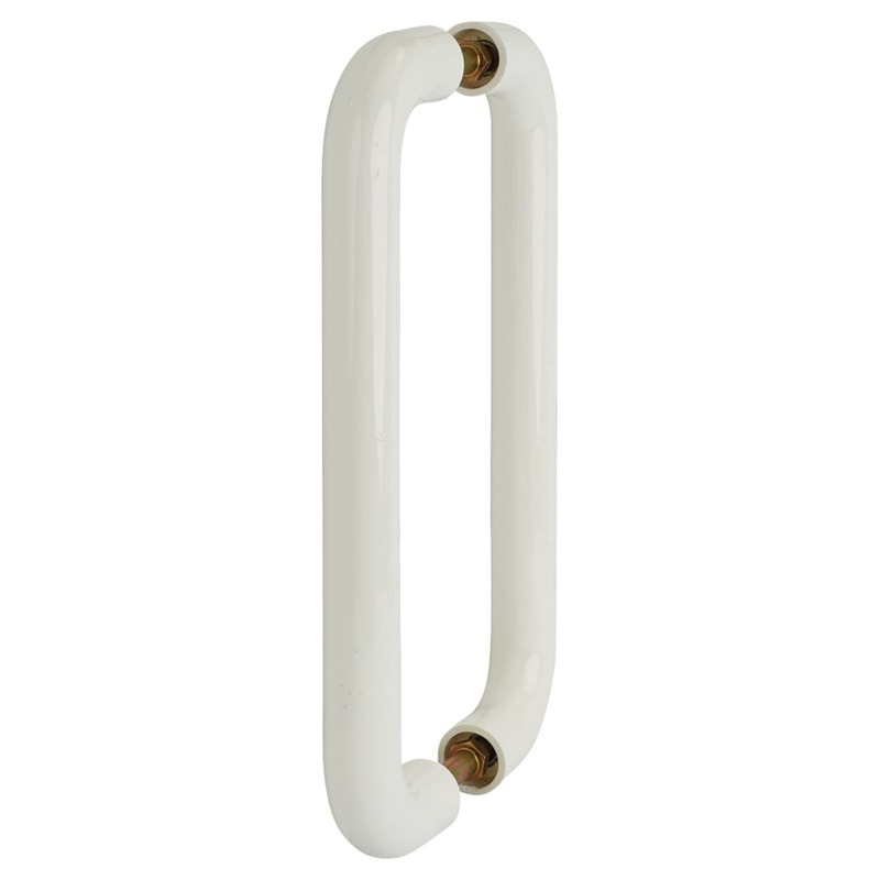 Hoppe AR602/425 Nylon D-Bar Door Pull Handle – Back to Back – 425mm c/c – Diamond White