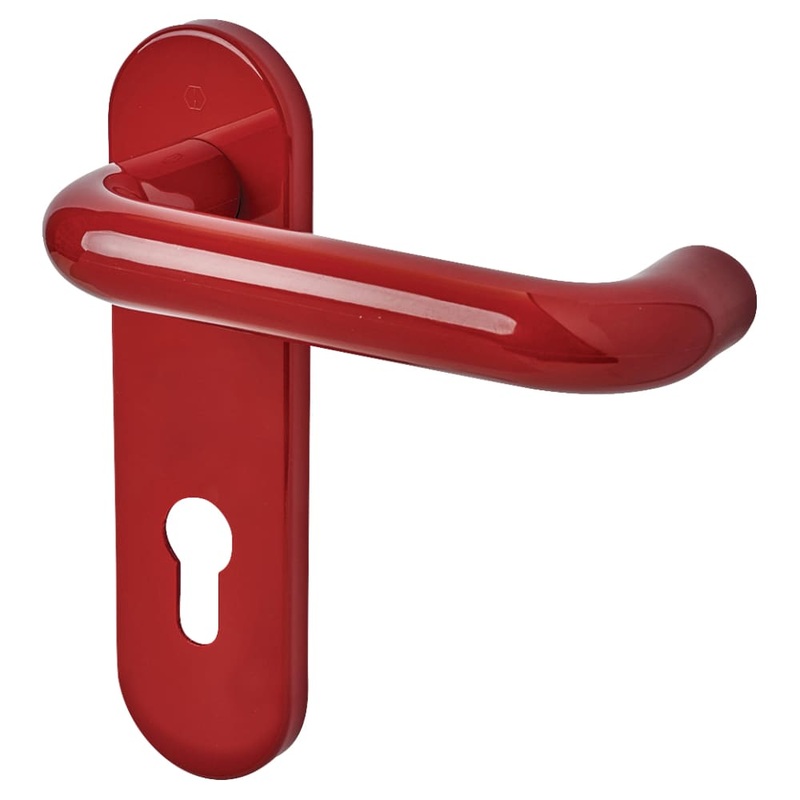 Hoppe Paris AR600/23 Nylon Steel Core Safety Door Handle – Euro – 72mm c/c – Rouge Red