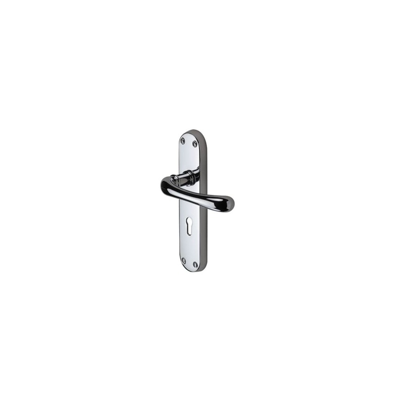 M Marcus Donna Lock Door Handle – Keyhole – 183 x 42mm – Polished Chrome