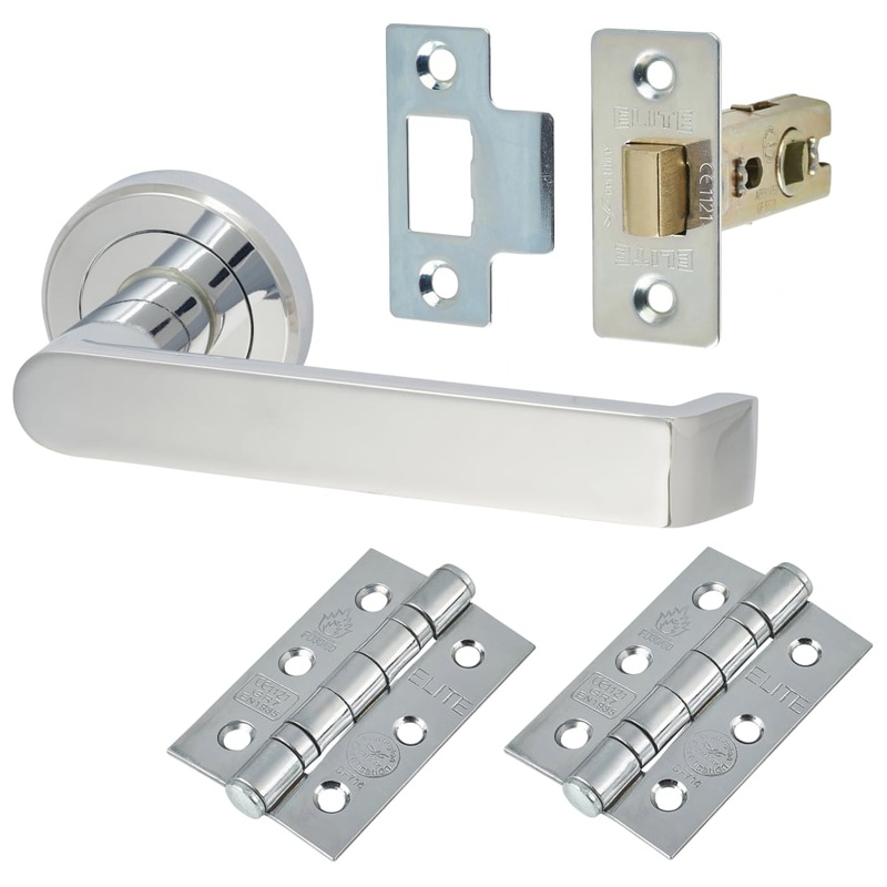 Serozzetta by Carlisle Brass Concept Latch Door Handle on Rose Kit – Polished Chrome