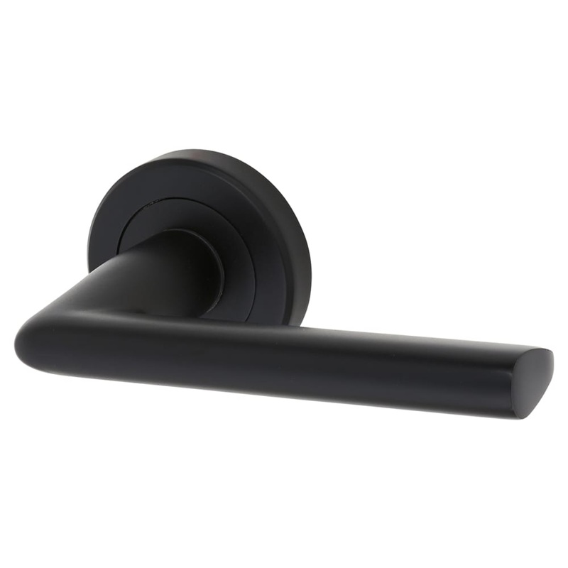 Serozzetta by Carlisle Brass Dieci Door Handle on Rose – Matt Black