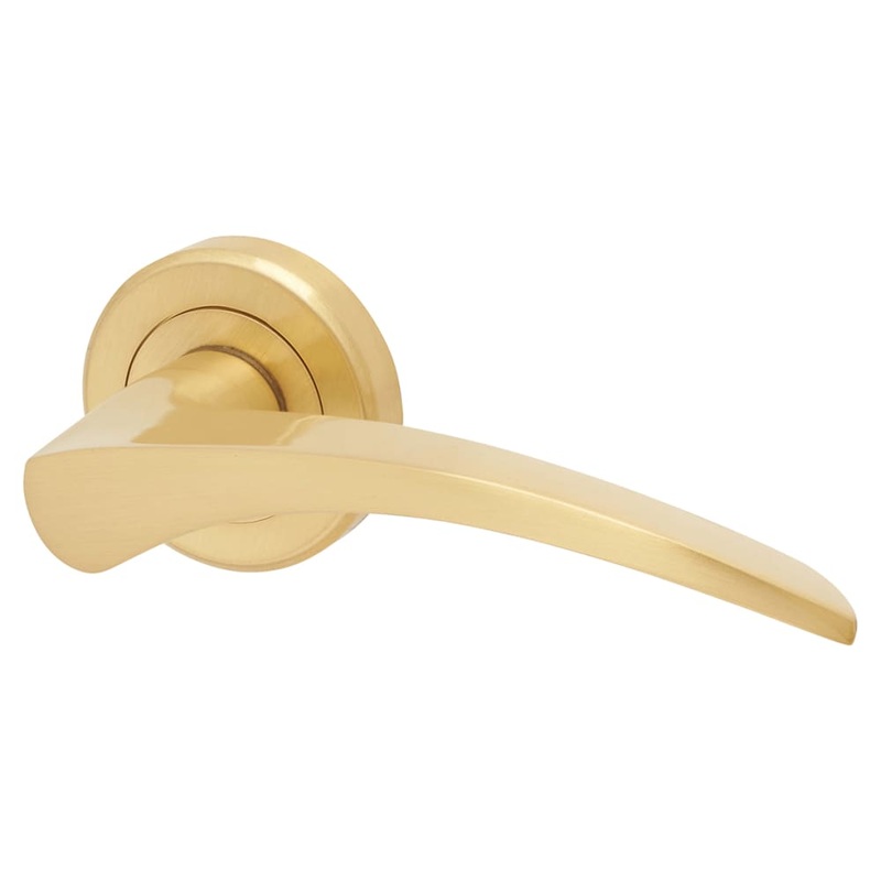 Serozzetta by Carlisle Brass Olivier Door Handle on Rose – Satin Brass