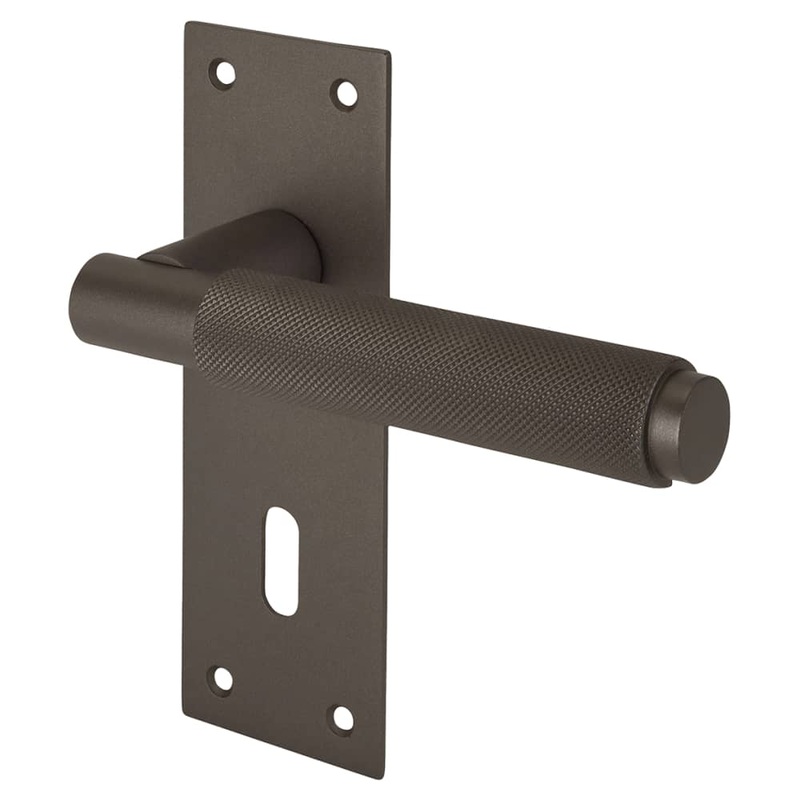 Serozzetta by Carlisle Brass Varese Knurled Lock Door Handle – Keyhole – 130 x 55mm – Matt Bronze