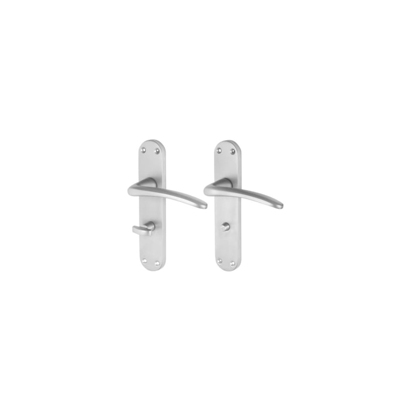 Touchpoint Salerno Bathroom Door Handle – 182 x 39mm – Satin Chrome