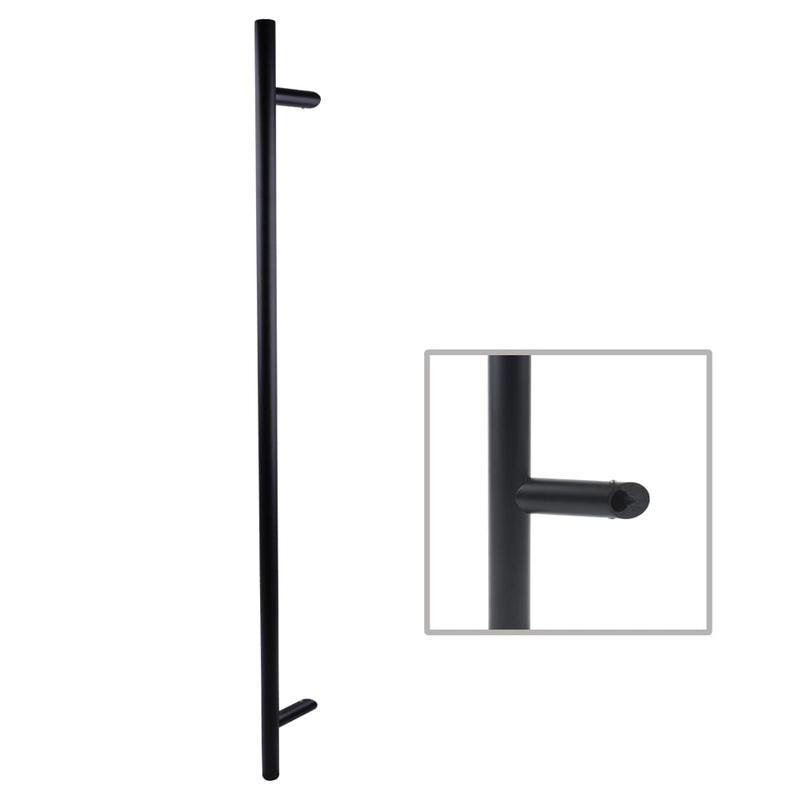 Altro 30mm Guardsman T-Bar Door Pull Handle – Bolt Fix – 1000mm Centres – Matt Black