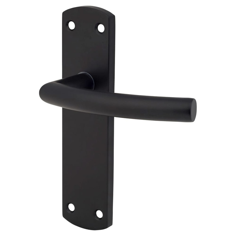 Altro Arched Latch Door Handle – 172 x 44mm – Matt Black
