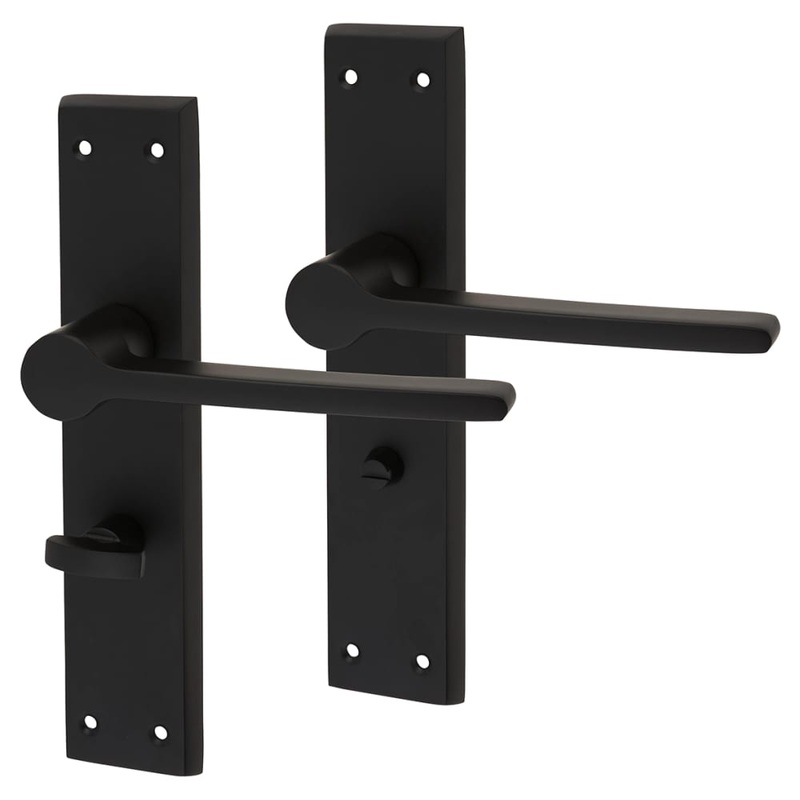 Altro Farley Bathroom Door Handle – 200 x 42mm – Matt Black