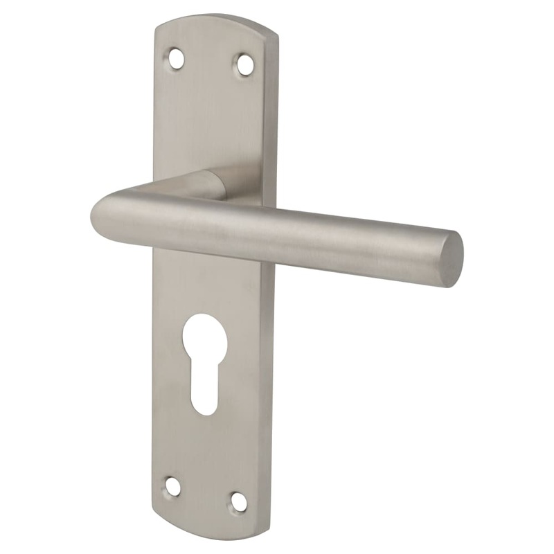 Altro Mitred Lock Door Handle – Euro – 172 x 44mm – Satin Stainless Steel