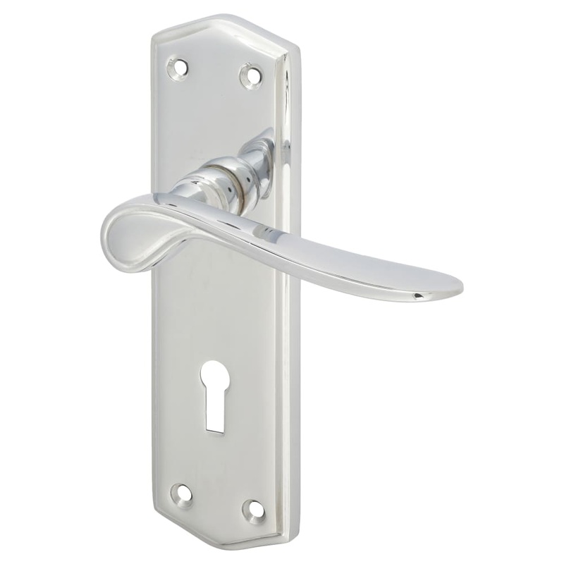 Altro Rome Lock Door Handle – Keyhole – 170 x 50mm – Polished Chrome