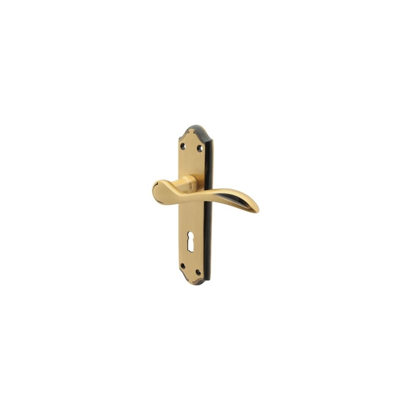 Carlisle Brass Madrid Lock Door Handle – Keyhole – 180 x 45mm – Florentine Bronze