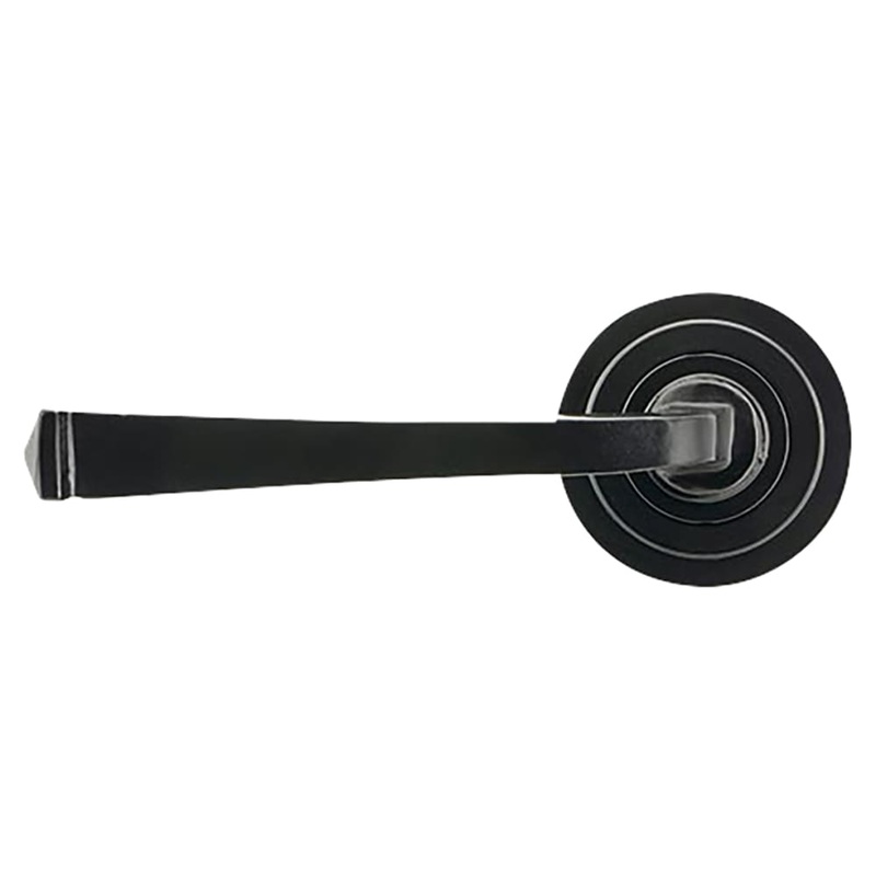 From The Anvil Avon Door Handle on Art Deco Rose – Black