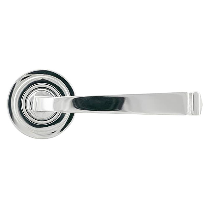 From The Anvil Avon Door Handle on Art Deco Rose – Polished Chrome