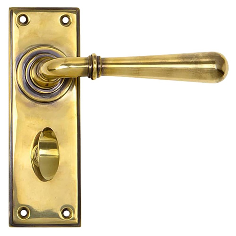 From The Anvil Newbury Bathroom Door Handle – 152 x 50mm – Aged Brass