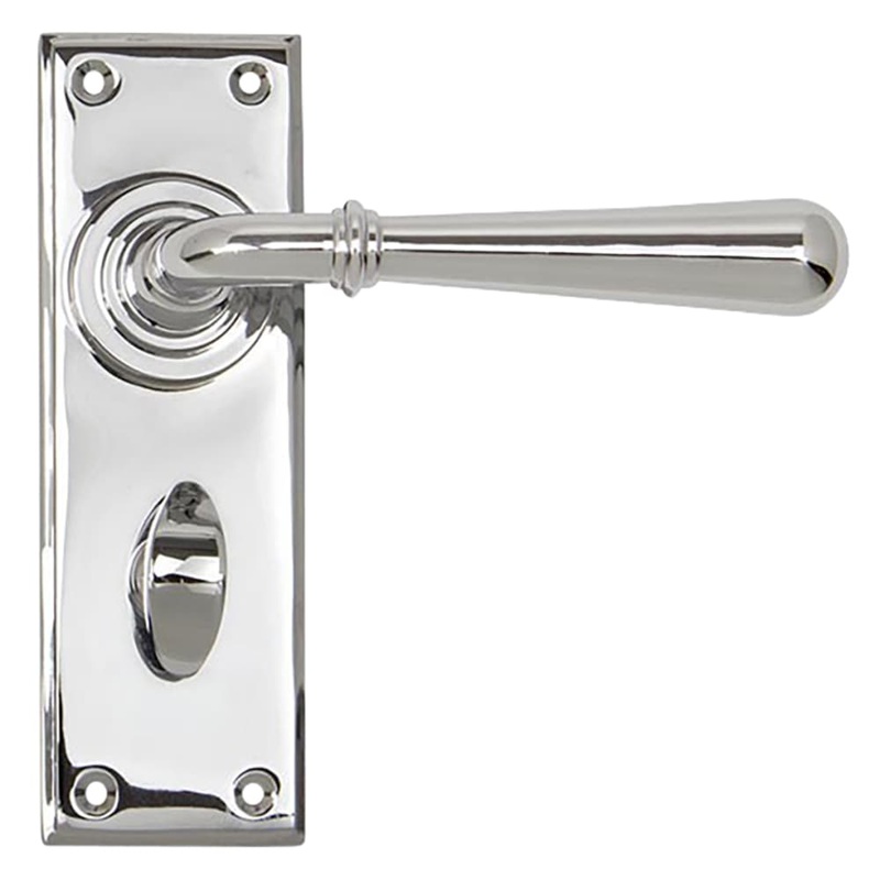 From The Anvil Newbury Bathroom Door Handle – 152 x 50mm – Polished Chrome