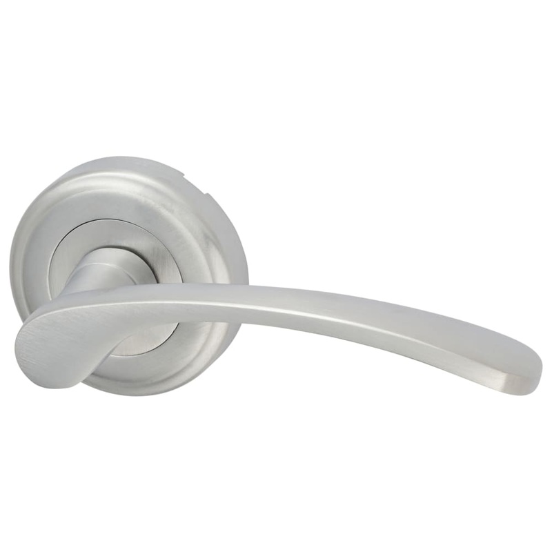 Heritage Brass by M Marcus Sophia Door Handle on Rose – Satin Chrome