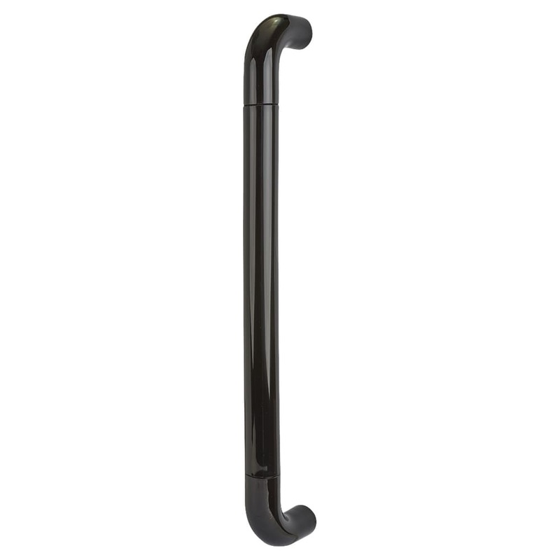 Hoppe AR602/600 Nylon D-Bar Door Pull Handle – Bolt Fix – 600mm c/c – Ebony Black