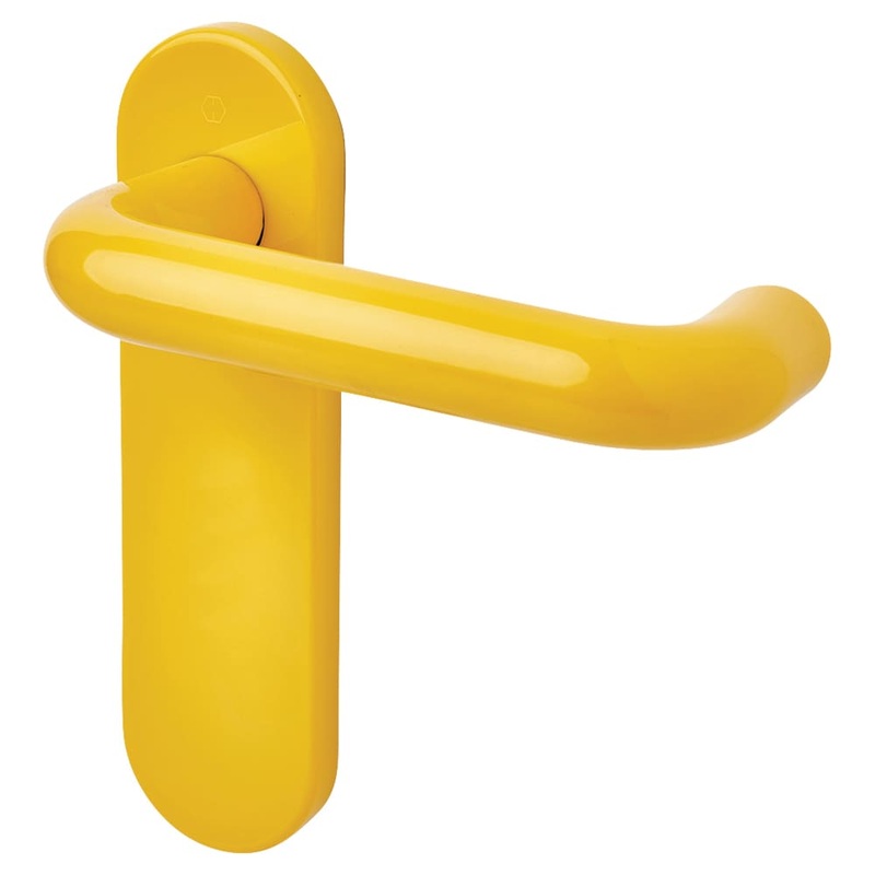 Hoppe Paris AR600/21 Nylon Steel Core Safety Latch Door Handle – 165 x 46mm – Golden Yellow