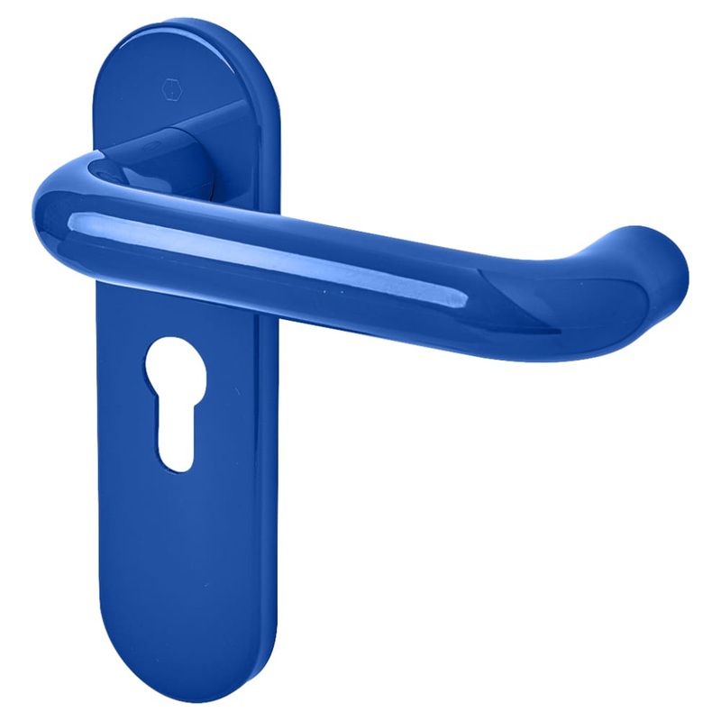 Hoppe Paris AR600/23 Nylon Steel Core Safety Door Handle – Euro – 47.6mm c/c – Cobalt Blue