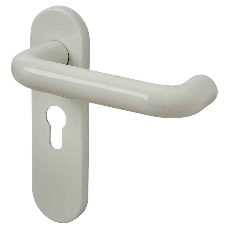 Hoppe Paris AR600/23 Nylon Steel Core Safety Door Handle – Euro – 47.6mm c/c – Diamond White