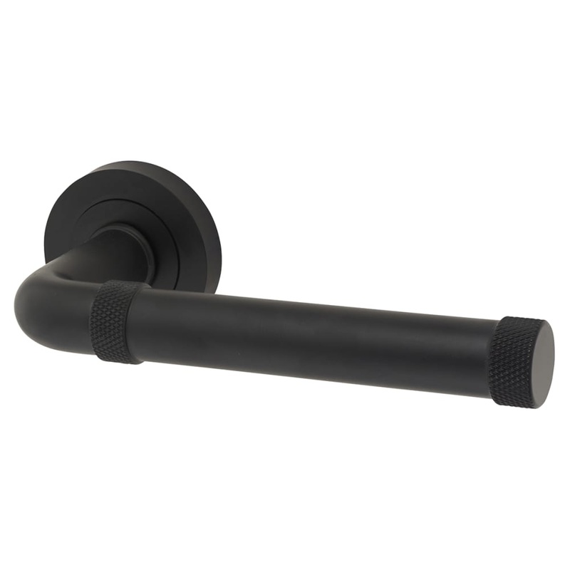 Jedo by Frelan Midtown Door Handle on Rose – Matt Black