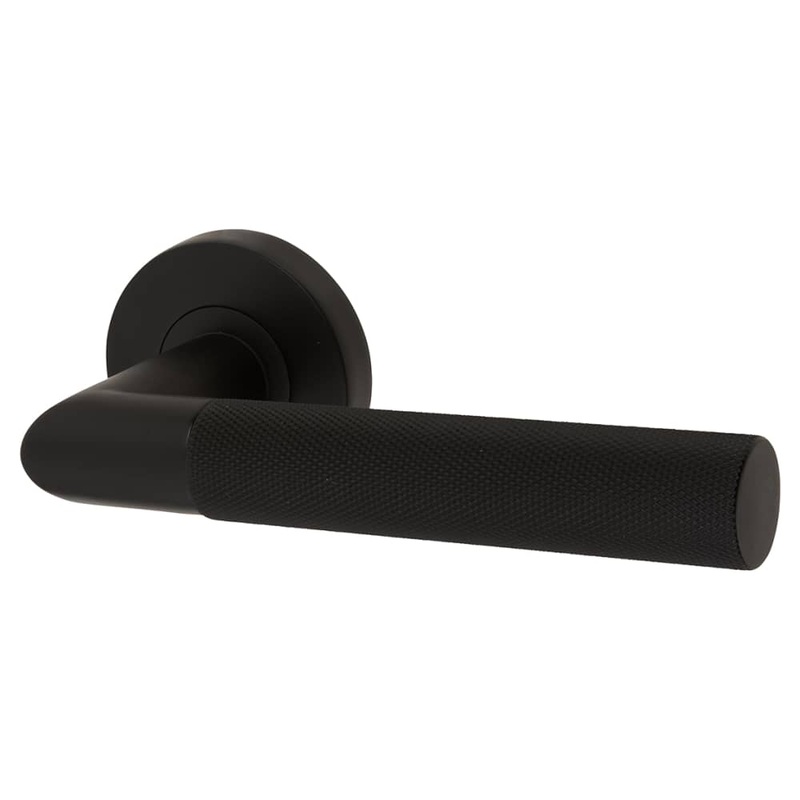 Jigtech Tactil Door Handle on Rose – Matt Black