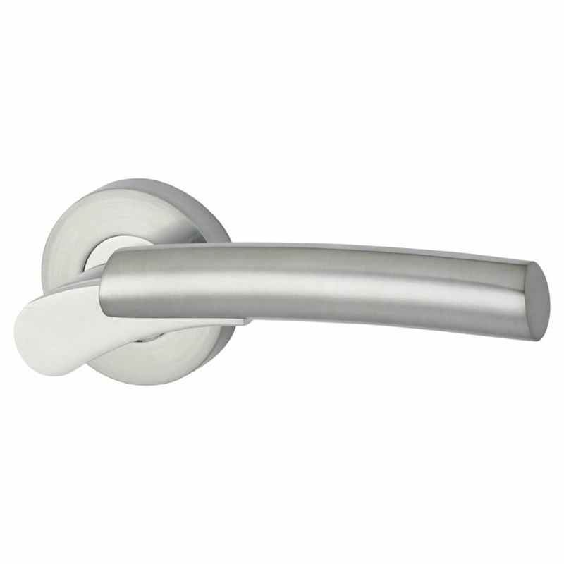 Jigtech Ultro Door Handle on Rose – Polished/Satin Chrome