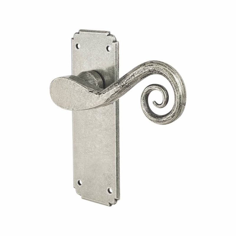 Olde Forge Monkey Tail Latch Door Handle – 152 x 52mm – Pewter