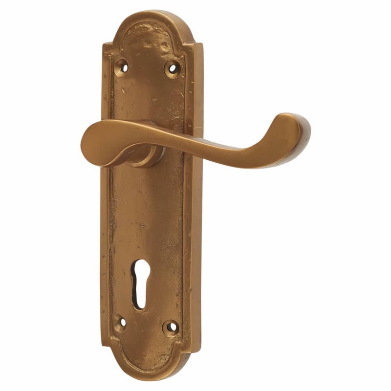 Olde Forge Period Lock Door Handle – Keyhole -165 x 45mm – Antique Bronze