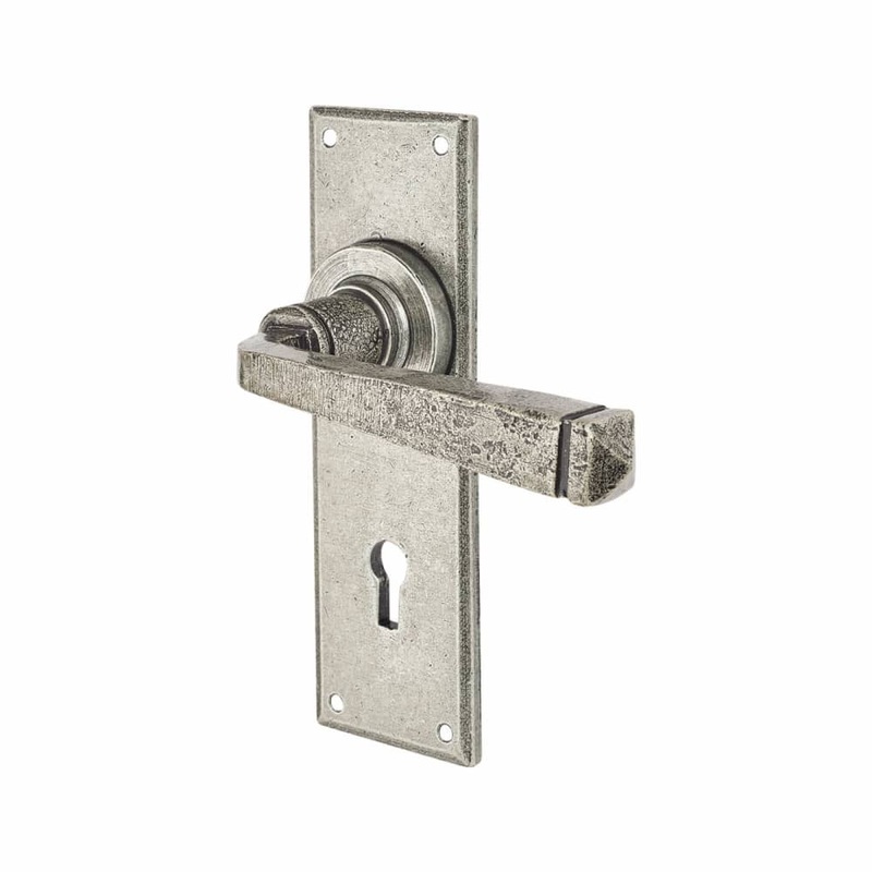 Olde Forge York Lock Door Handle – Keyhole – 152 x 48mm – Pewter