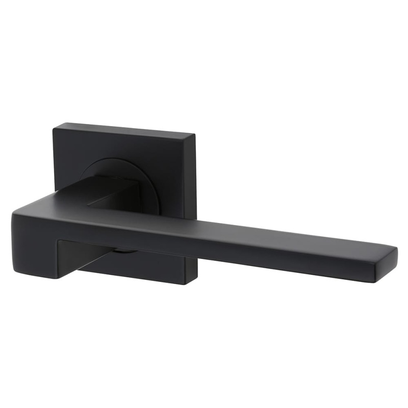 Serozzetta by Carlisle Brass Equi Door Handle on Square Rose – Matt Black