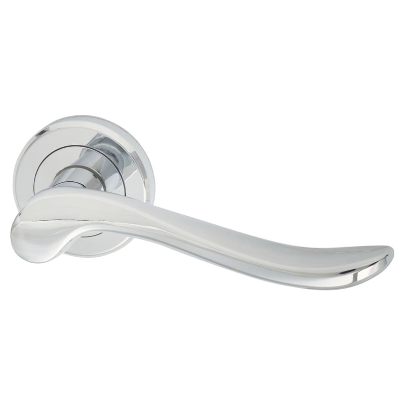 Serozzetta by Carlisle Brass Verdun Door Handle on Rose – Polished Chrome