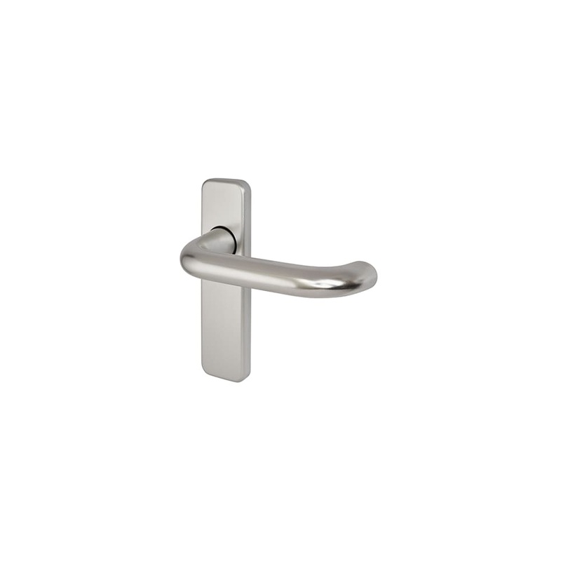 Touchpoint 20mm Return to Door Latch Door Handle – 155 x 40mm – Satin Aluminium