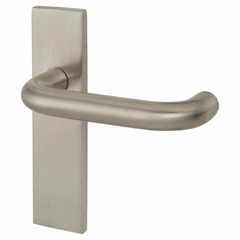 Altro 19mm Return to Door Latch Door Handle – Square Plate – 170 x 45mm – Satin Stainless Steel