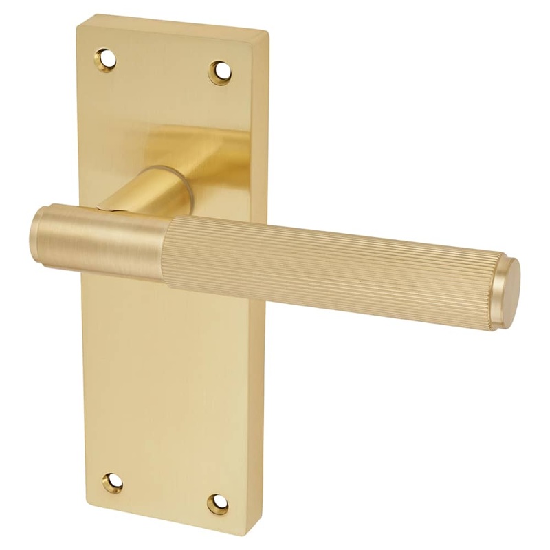 Altro Nova Lines Latch Door Handle – 155 x 55mm – Satin Brass
