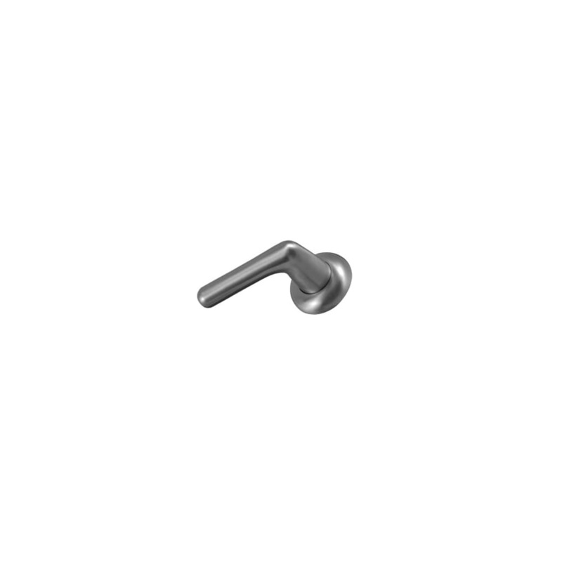Anti-Ligature Door Handle on Rose – Satin Stainless Steel